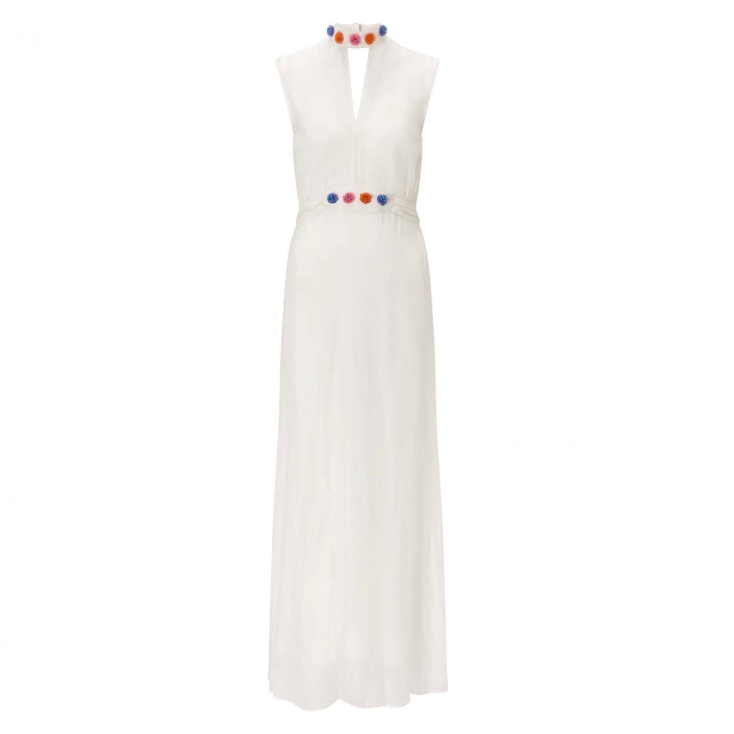 Naomi Silk Chiffon White Gown
