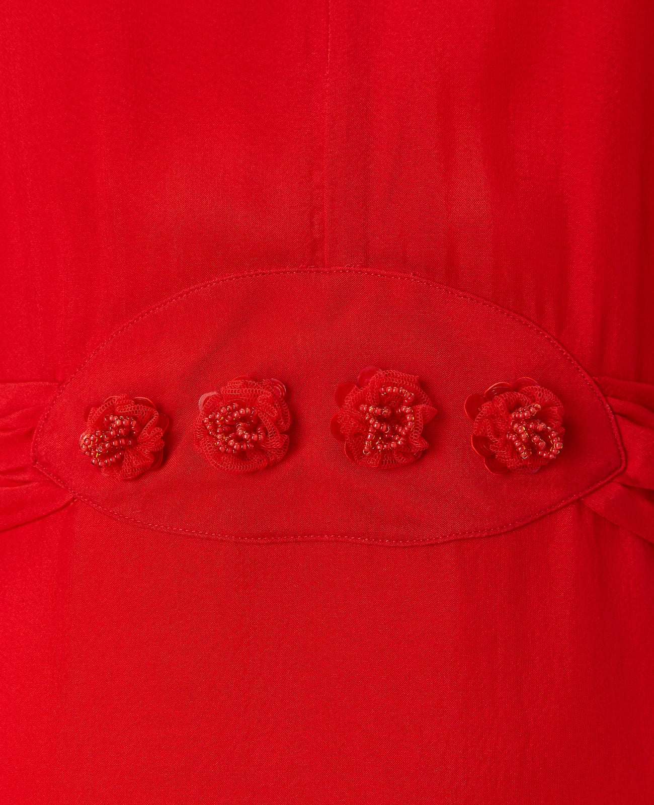 Naomi Silk Chiffon Red Gown