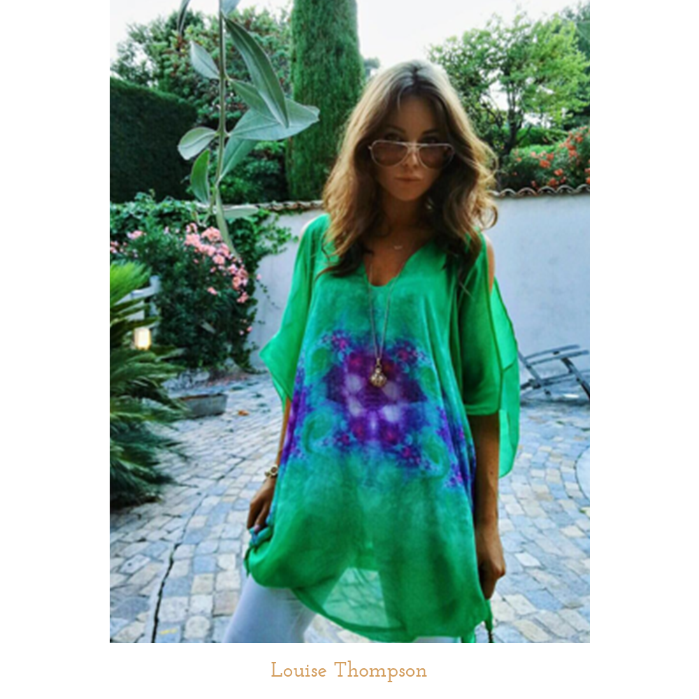 Emerald Silk Chiffon Tunic