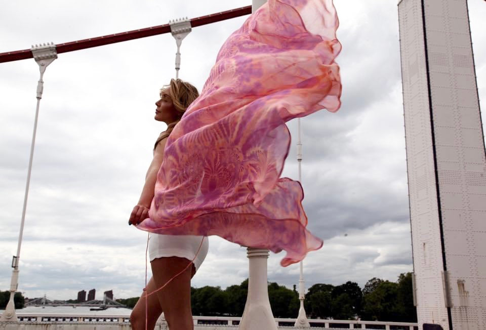 Rhodochrosite Silk Chiffon Cover-Up
