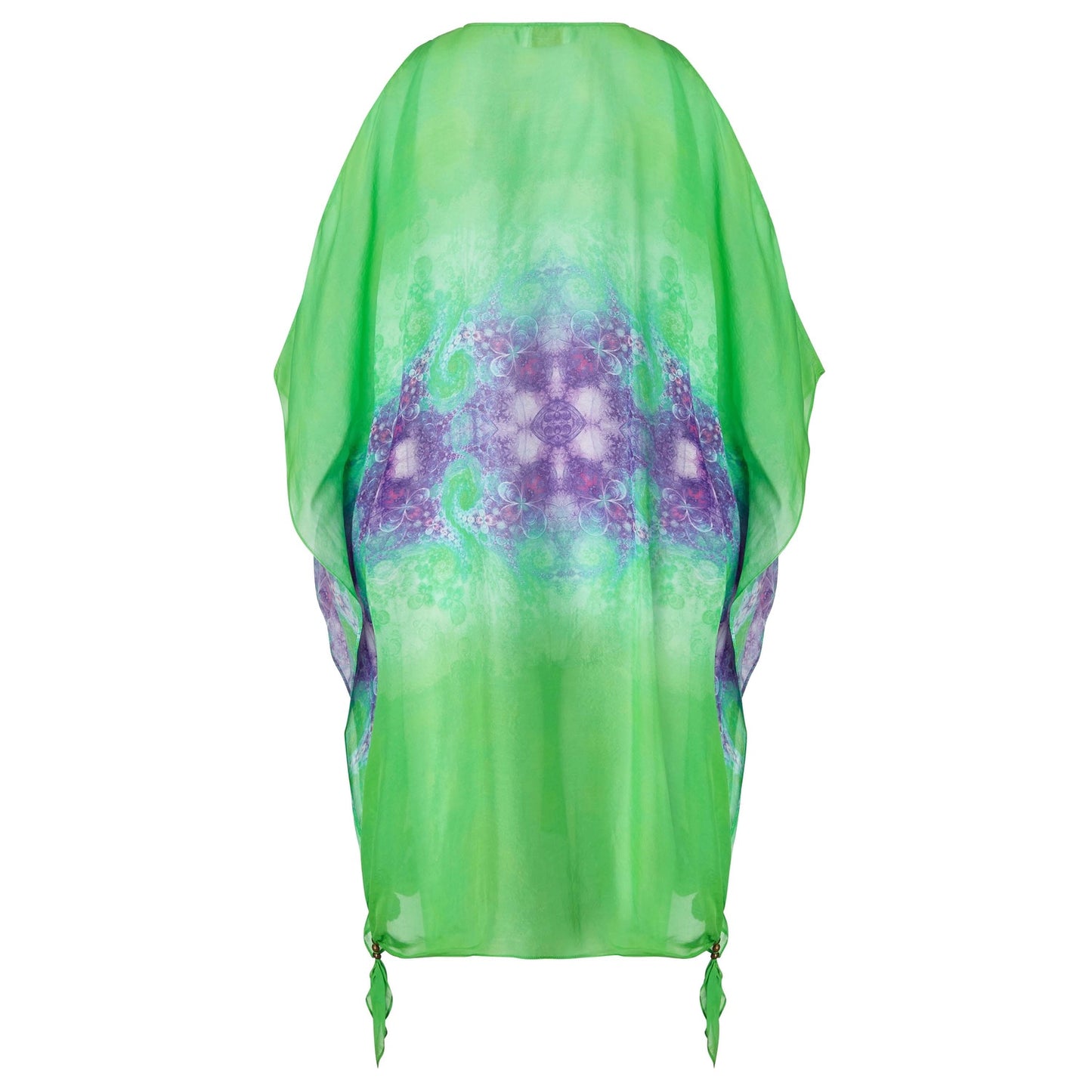 Emerald Silk Chiffon Tunic