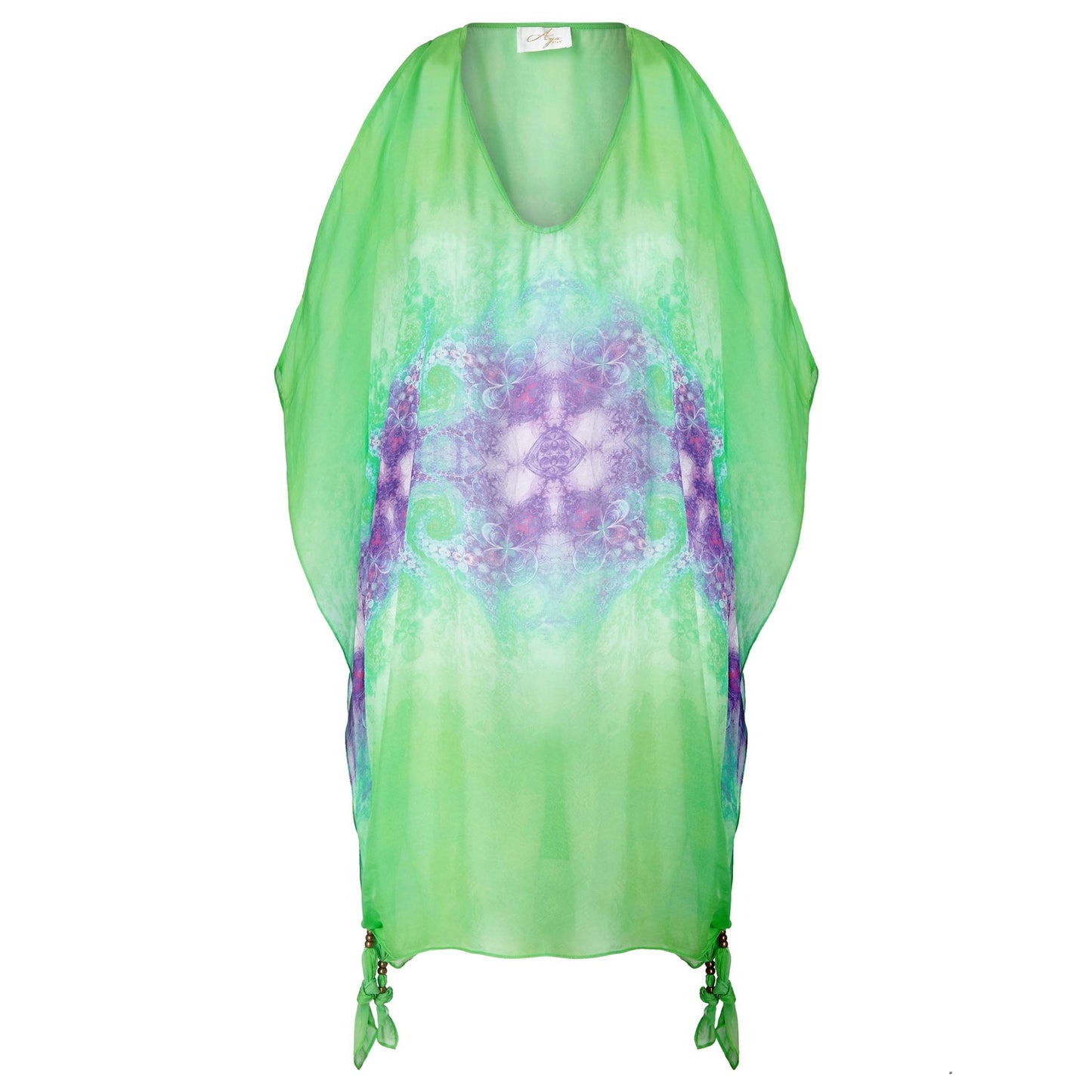 Emerald Silk Chiffon Tunic